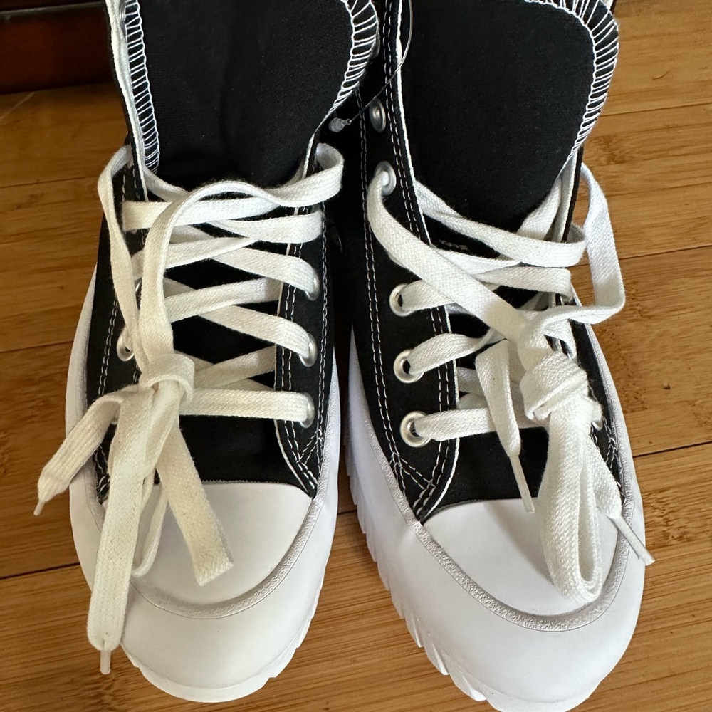 Converse chuck taylor all star lugged 2.0 sneakers chunky black women size 10.5 - Picture 11 of 12